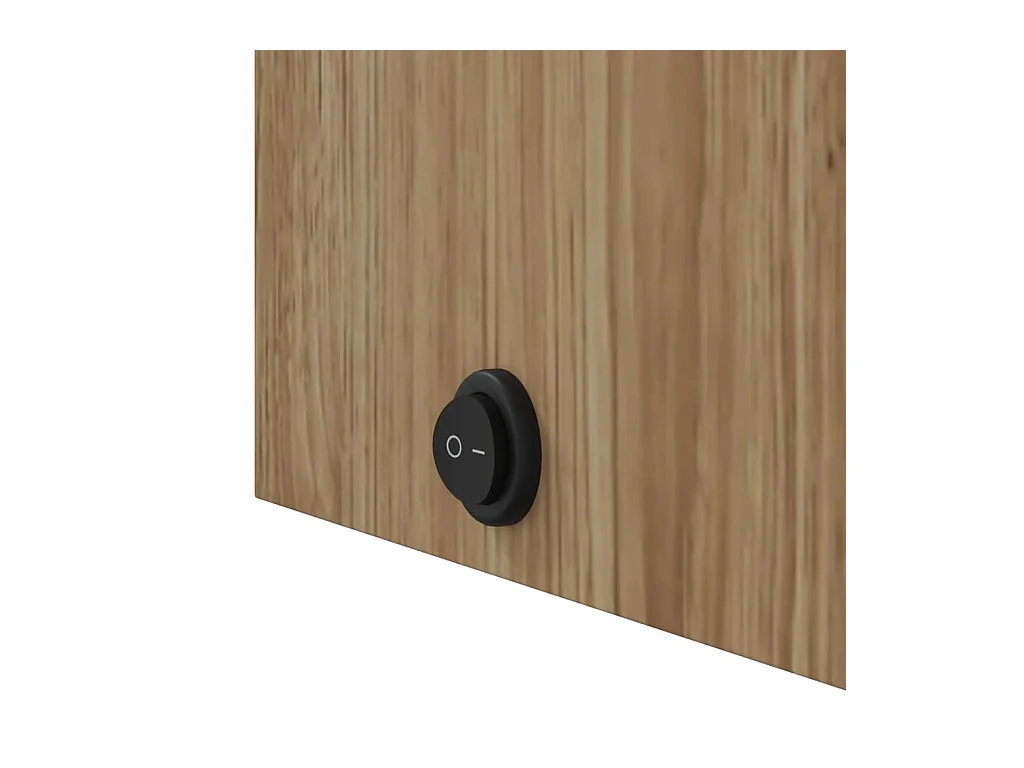 Armoire de salle de bain à miroir avec LED chêne 60x13x52 cm