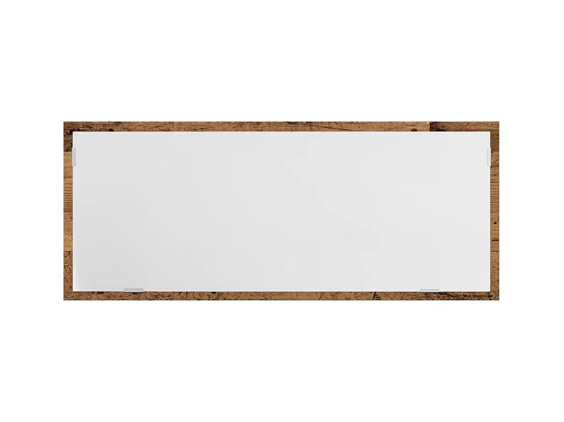 Miroir de salle de bain à LED vieux bois bois d'ingénierie