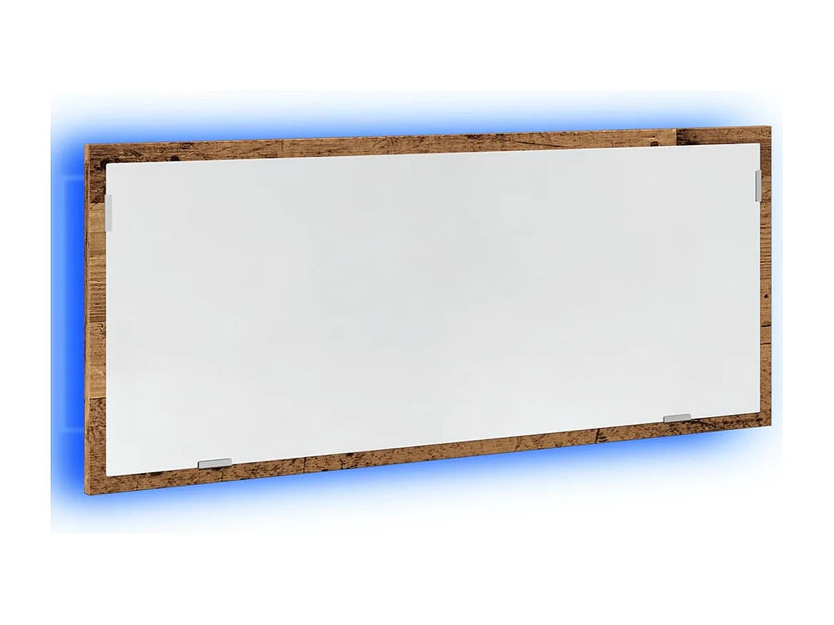 LED badkamerspiegel oud hout bewerkt hout