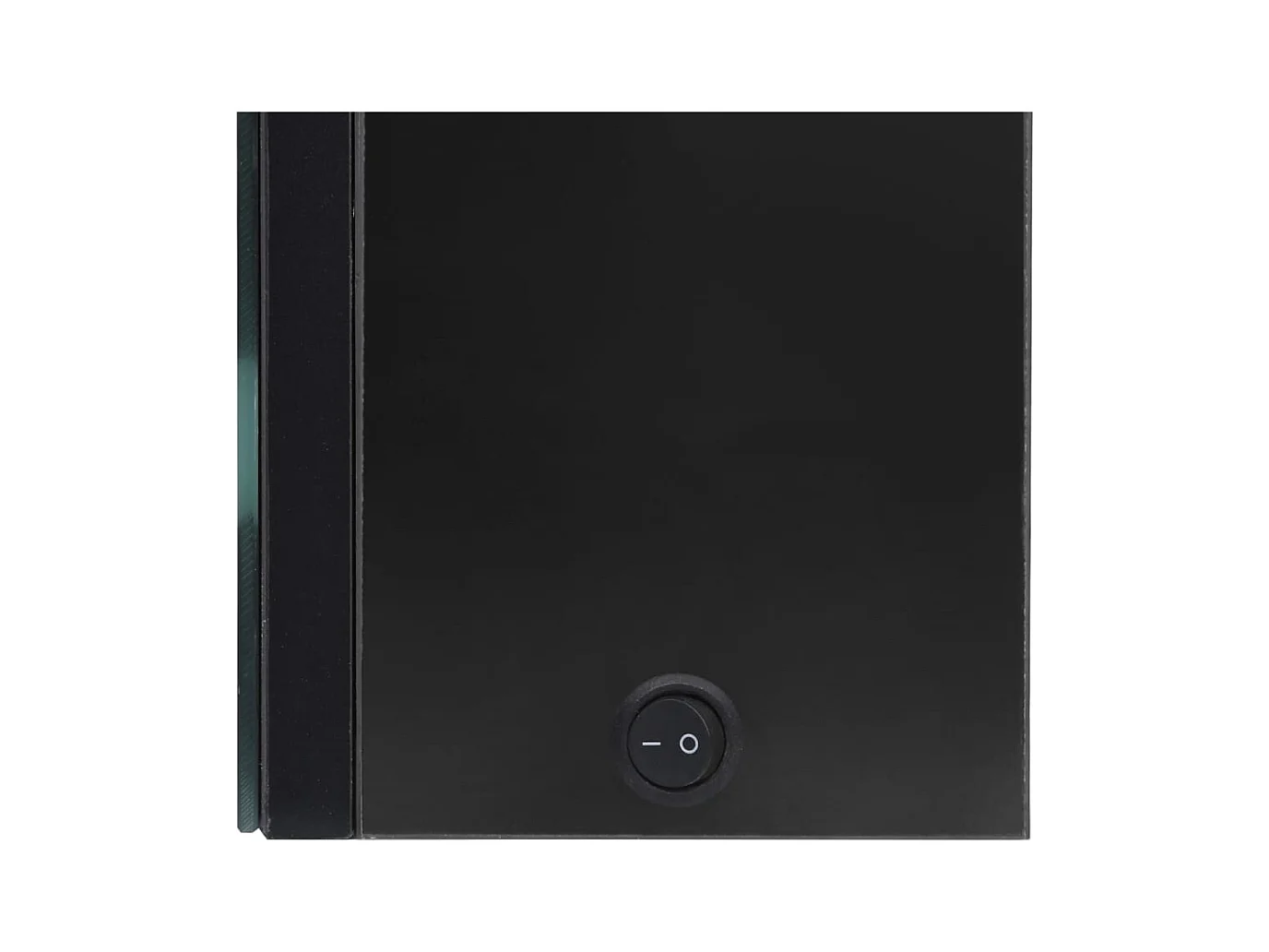 Armoire de salle de bain à miroir LED noir brillant 62x14x60 cm