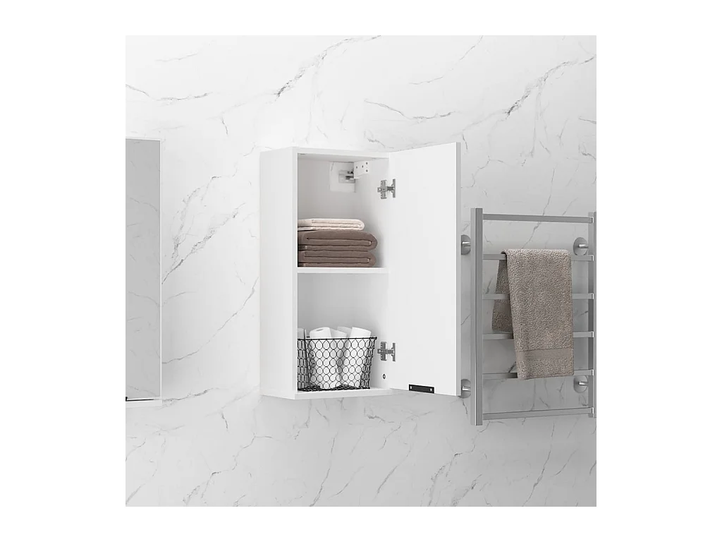 Badkamermeubel wandmodel Wit 32x20x67 cm