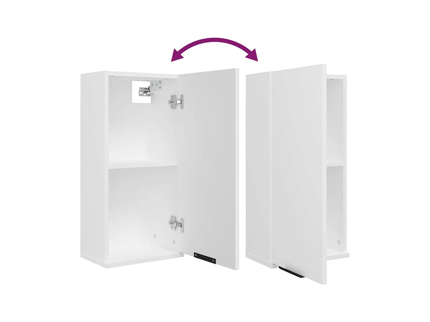 Badkamermeubel wandmodel Wit 32x20x67 cm