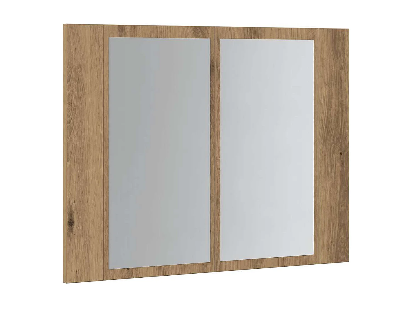 Armario con espejo LED fabricado a mano en roble 60x12x45cm madera de ingeniería