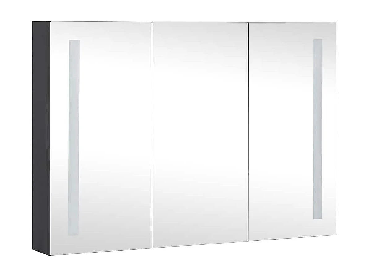 Mueble de baño con espejo LED 89x14x62 cm