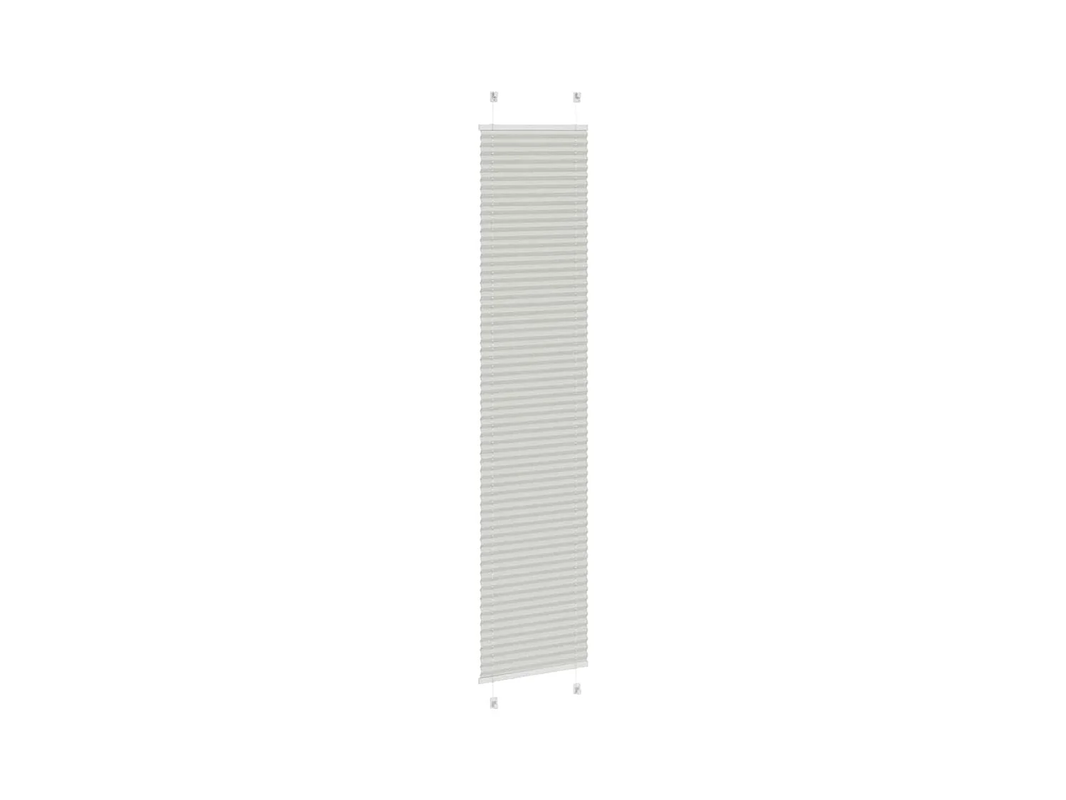 Tenda plissettata grigio chiaro 50x200 cm larghezza tessuto 49,4 cm