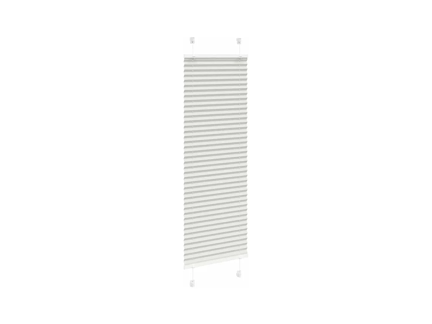 Tenda plissettata grigio chiaro 45x100 cm larghezza tessuto 44,4 cm