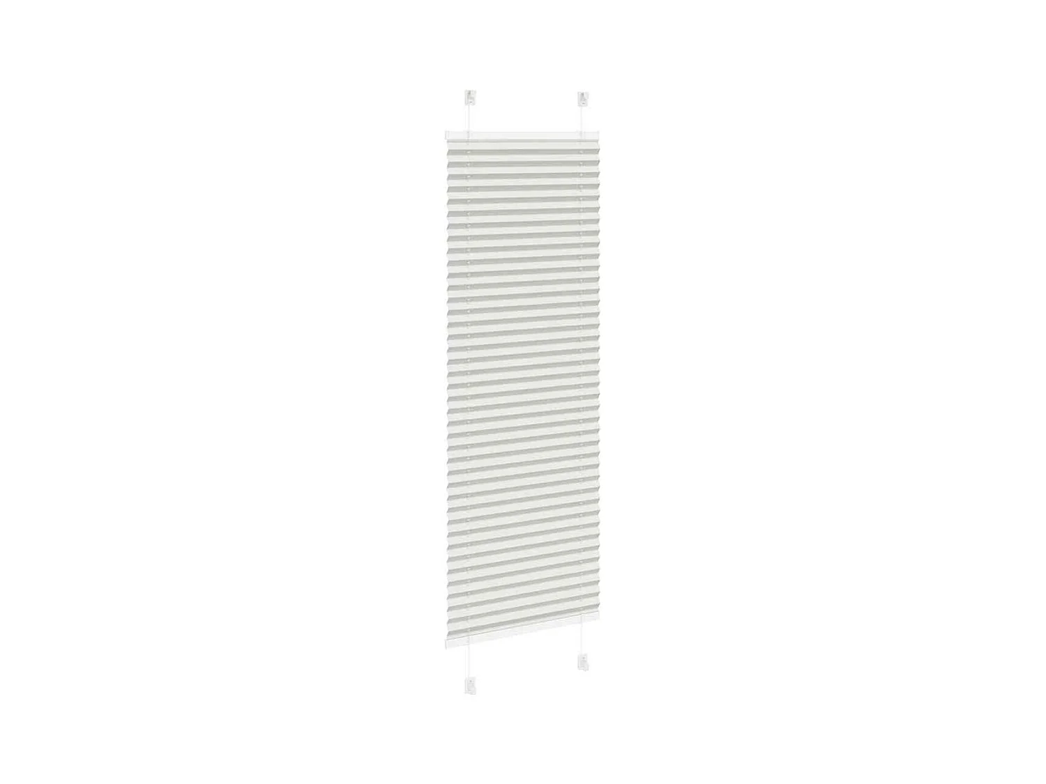 Tenda plissettata grigio chiaro 45x100 cm larghezza tessuto 44,4 cm