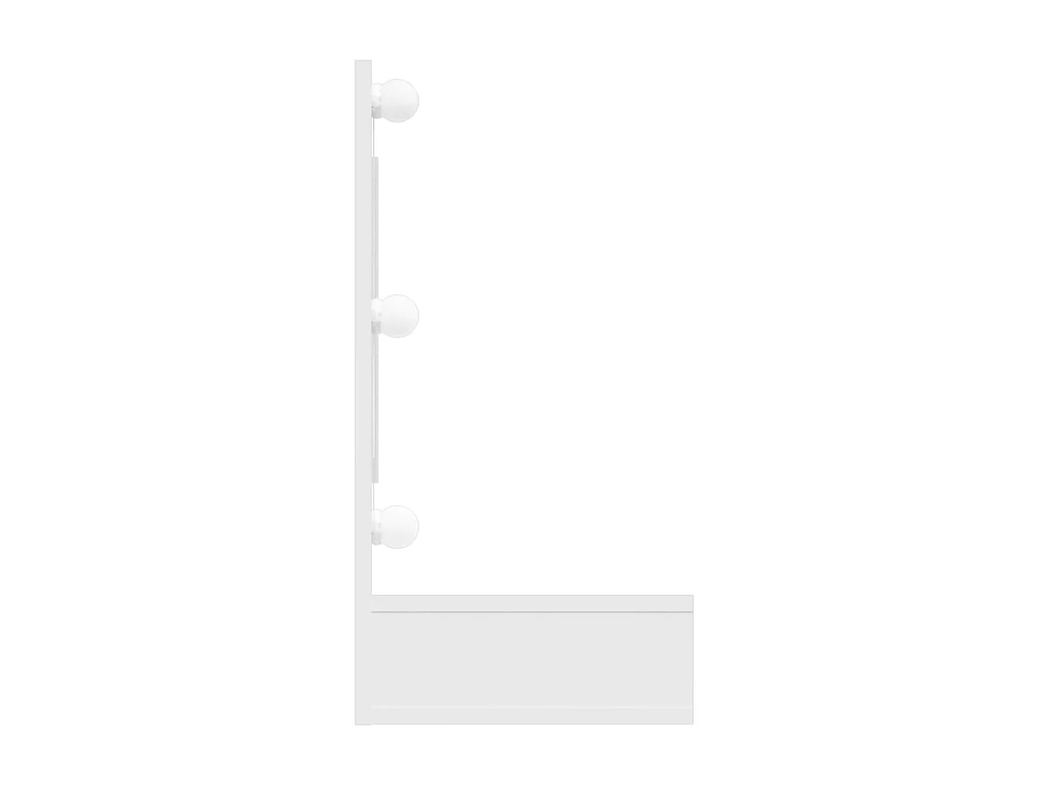 Specchio contenitore con LED Bianco lucido 90x31,5x62 cm