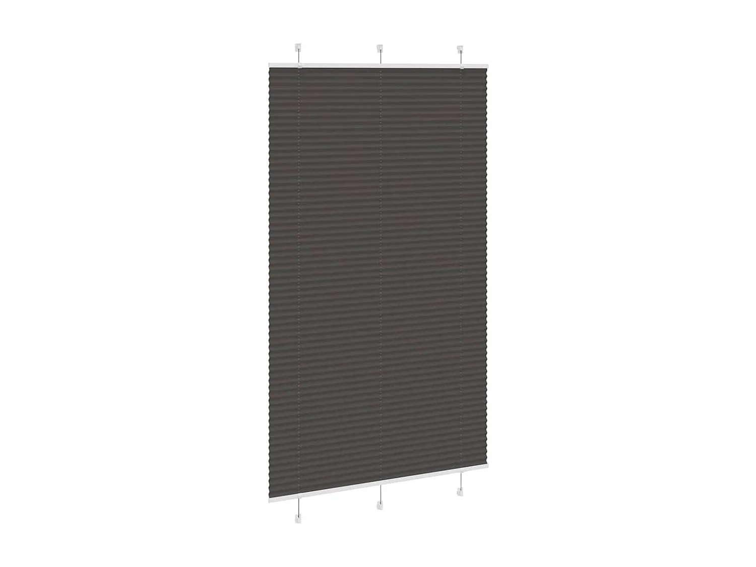 Zwarte plisségordijn 115x200 cm stofbreedte 114,4 cm polyester