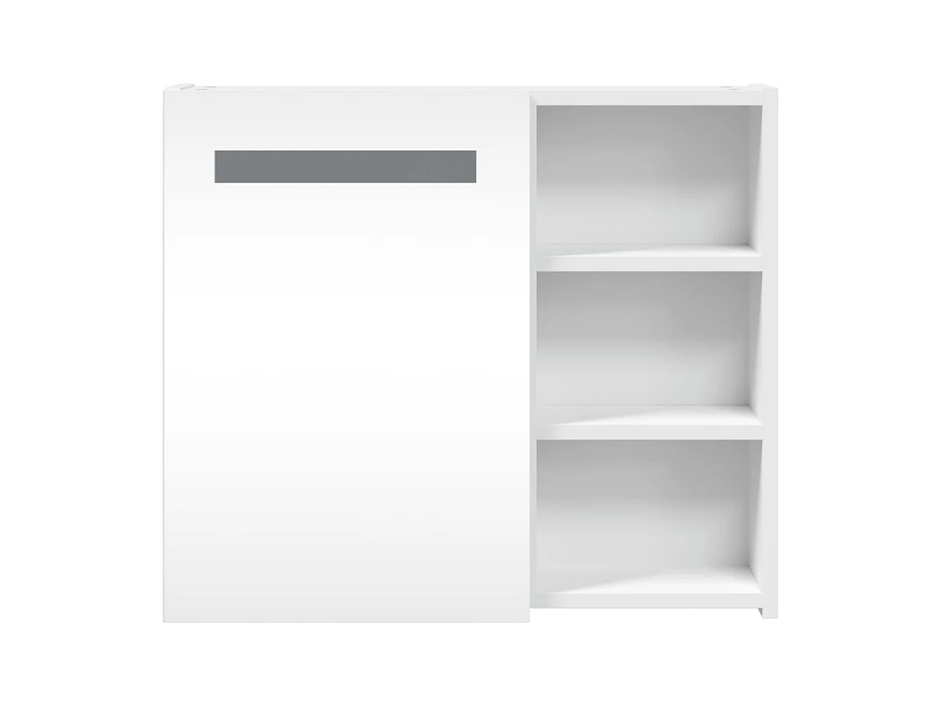 Mobiletto specchio da bagno con LED bianco 60x13x52 cm