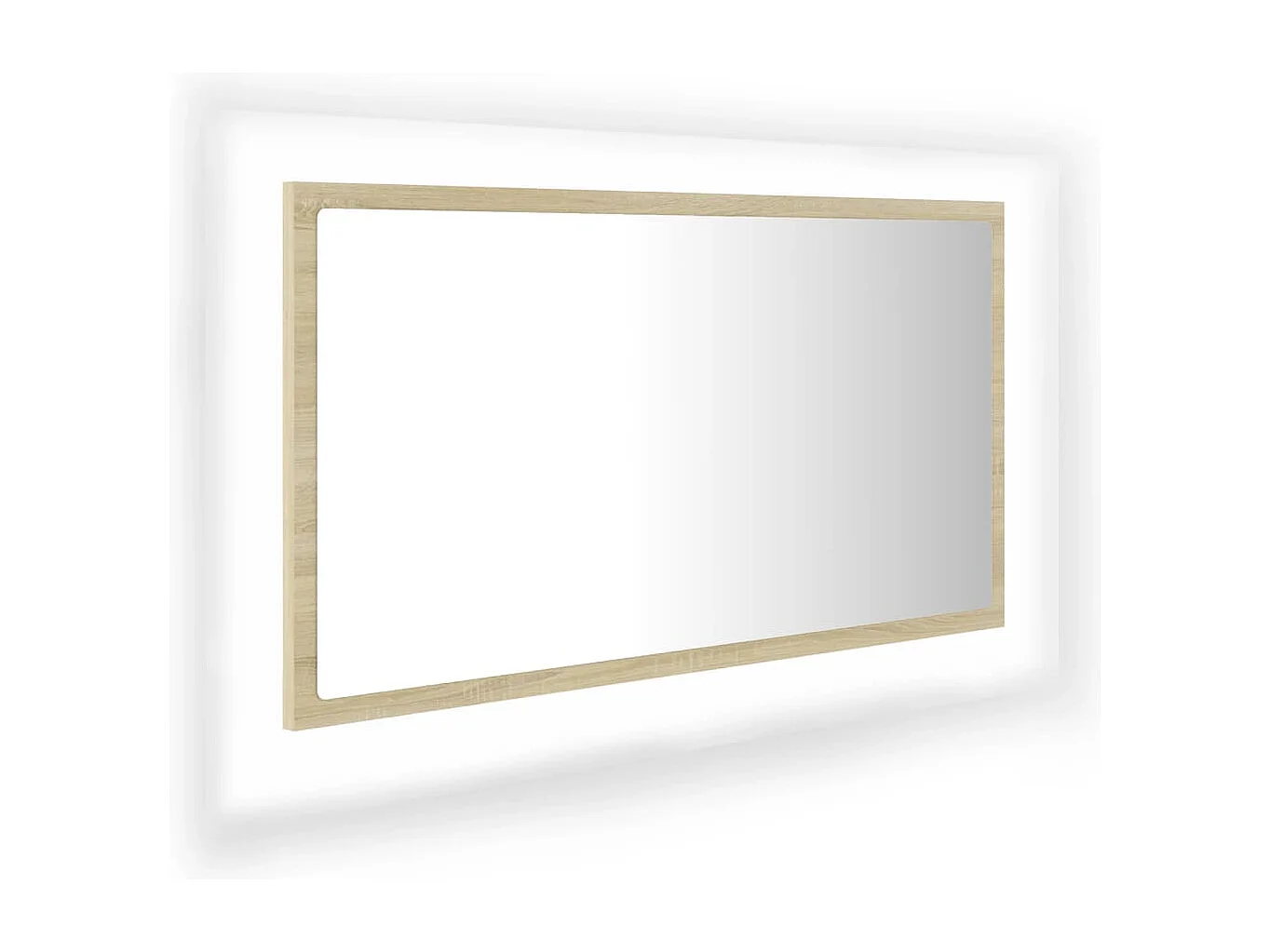Espejo de baño LED roble Sonoma 80x8,5x37 cm Acrílico