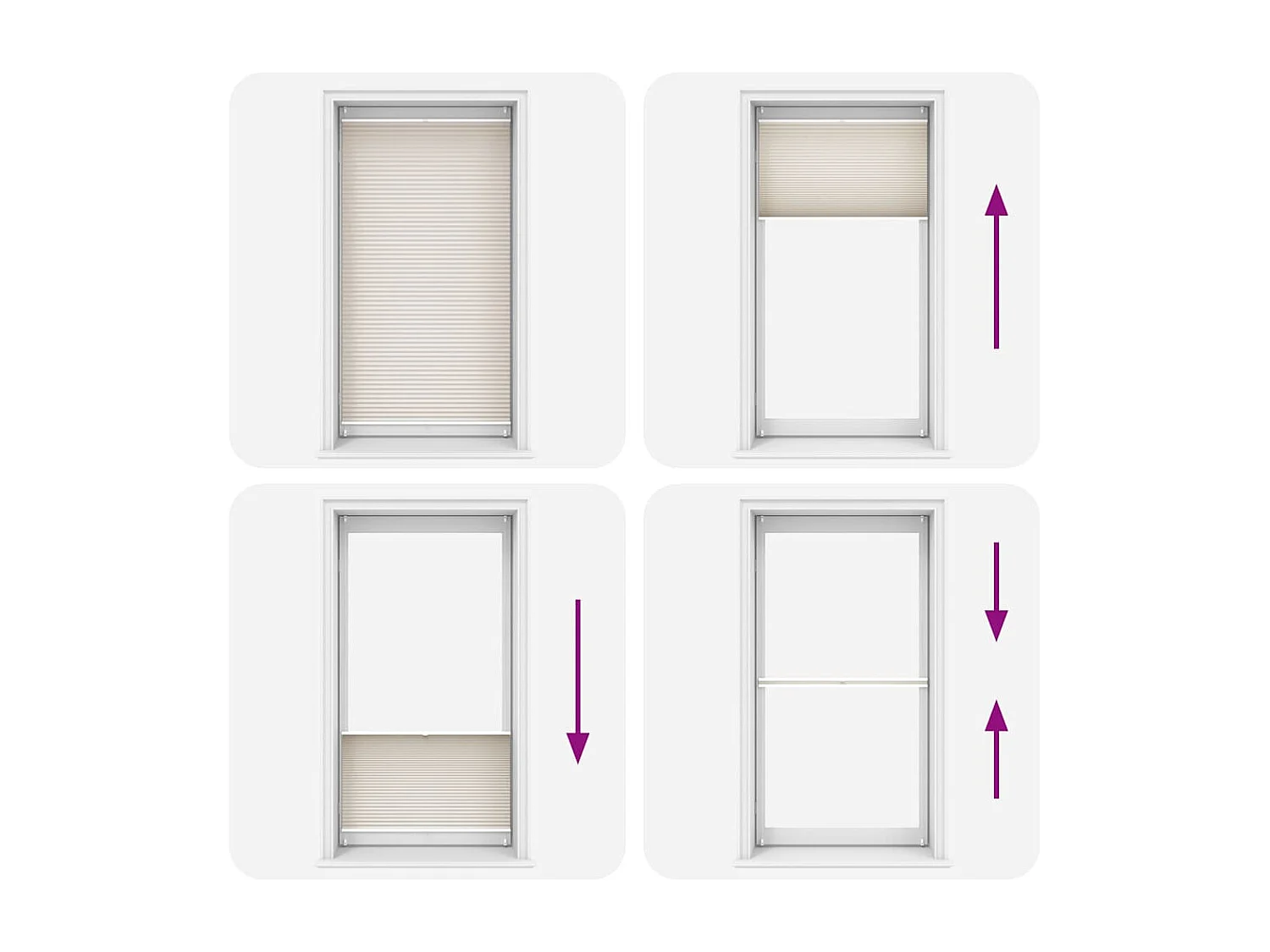 Tenda plissettata color crema 110 x 200 cm