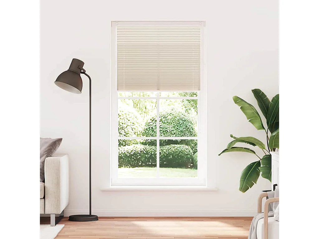 Crèmekleurige plisségordijn 110 x 200 cm