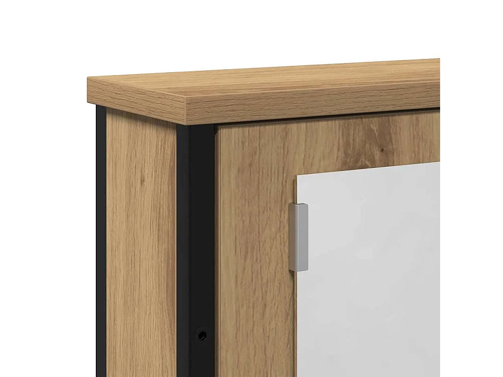 Armoire à miroir de salle de bain chêne artisanal 42x12x60 cm