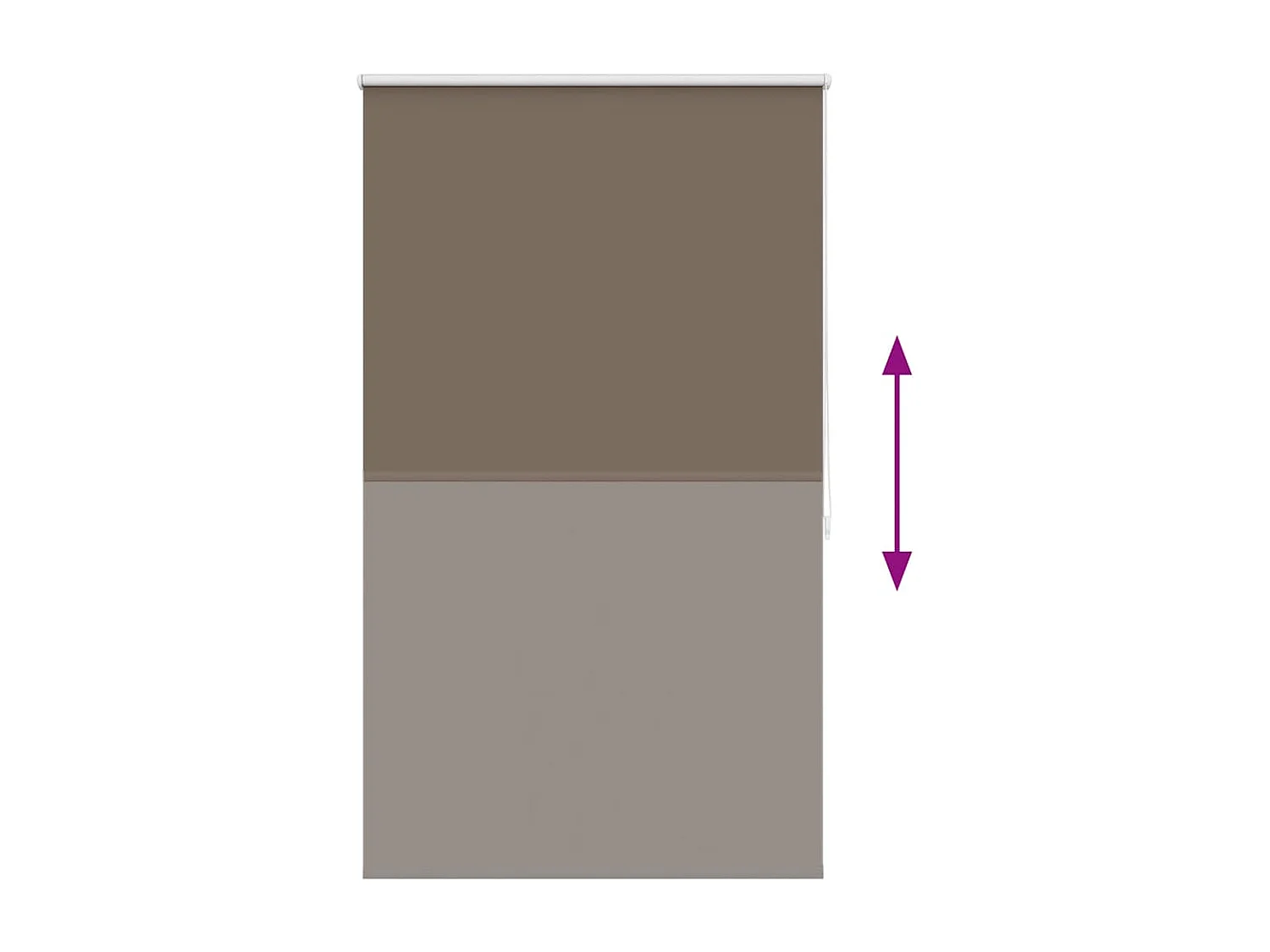 Verdunkelungsrollo 80 x 175 cm braun