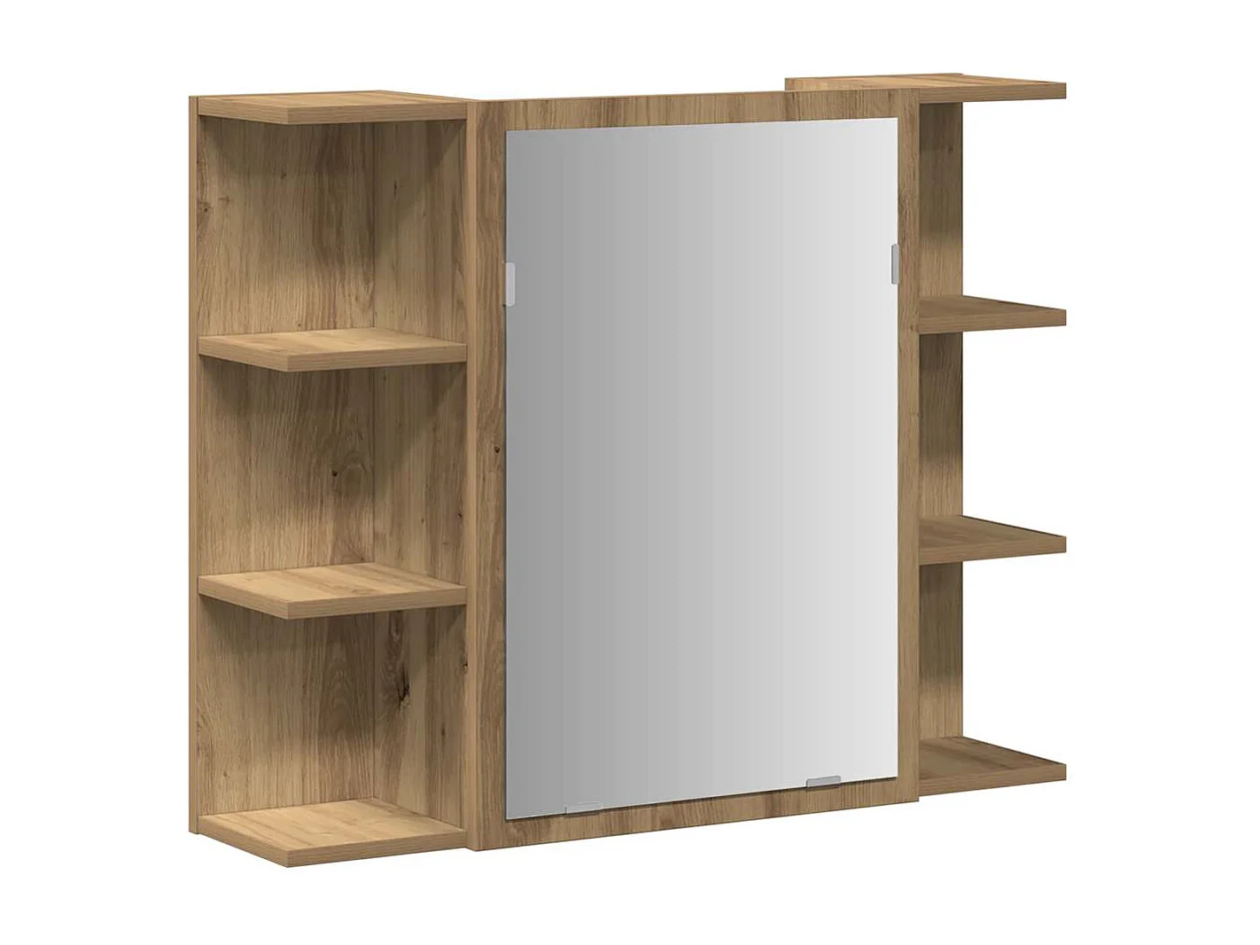 Armoire à miroir de salle de bain chêne artisanal 80x20,5x64 cm