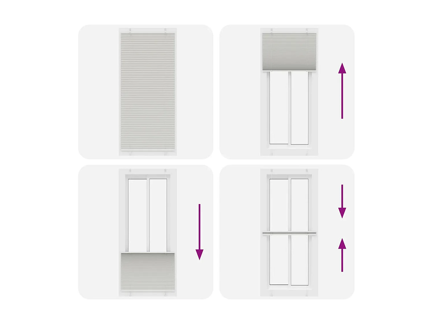 Store plissé gris clair 100x200cm largeur du tissu 99,4 cm