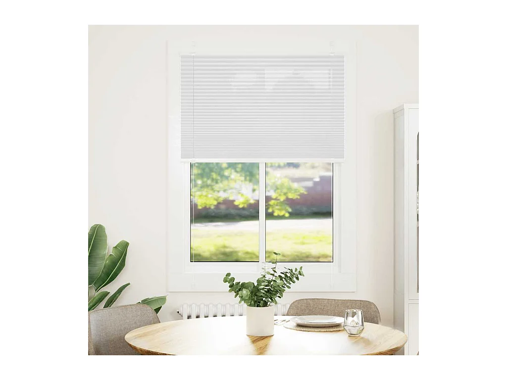 Estor plisado blanco 95x150 cm ancho tela 94,4 cm poliéster