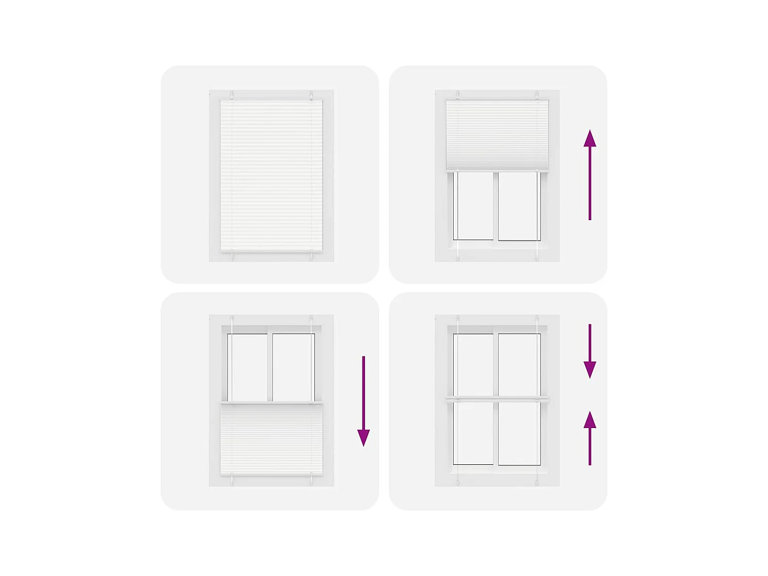 Estor plisado blanco 95x150 cm ancho tela 94,4 cm poliéster