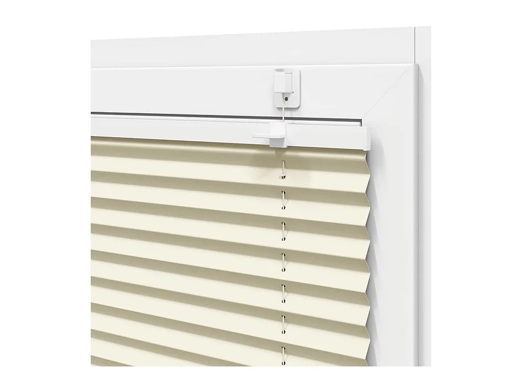 Tenda plissettata color crema 90x100 cm larghezza tessuto 89,4 cm poliestere