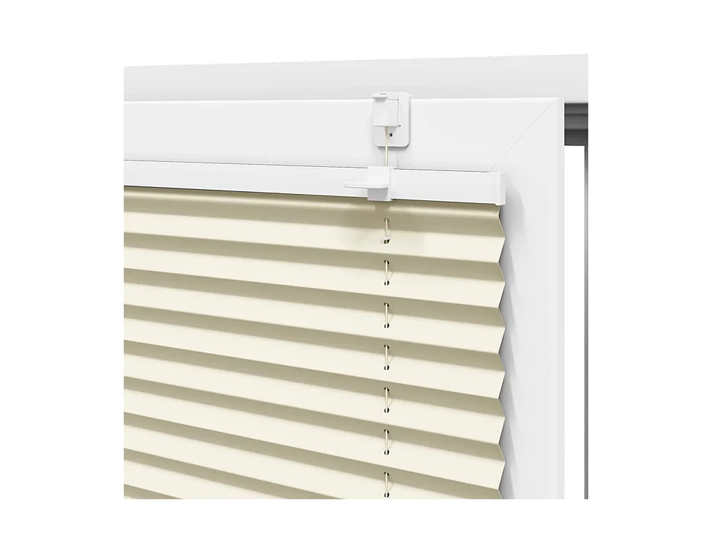 Tenda plissettata color crema 90x100 cm larghezza tessuto 89,4 cm poliestere