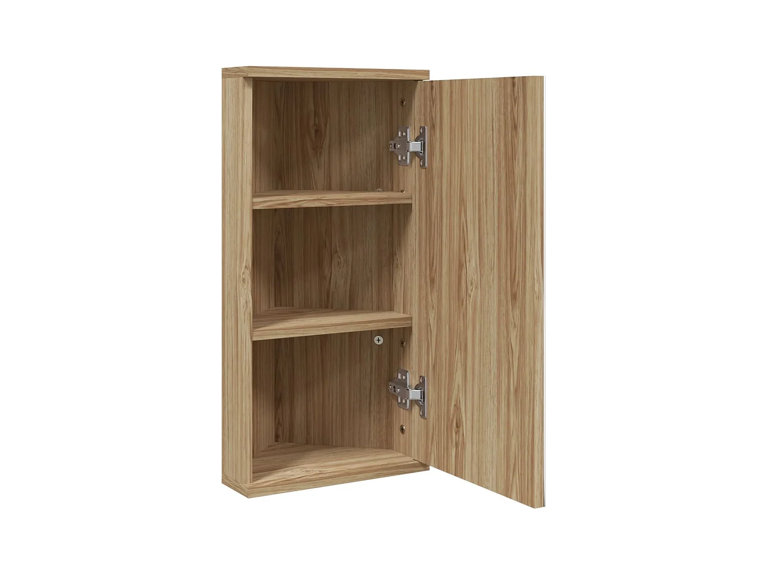 Armoire de bain à miroir d'angle chêne 30x24x60 cm