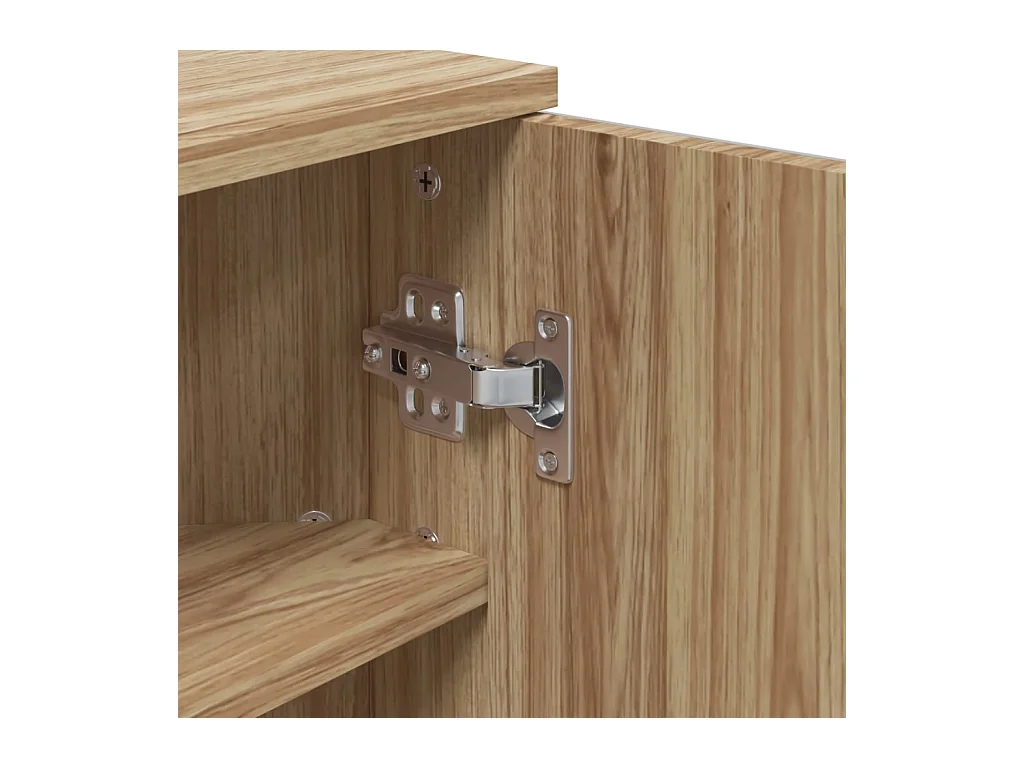 Armoire de bain à miroir d'angle chêne 30x24x60 cm