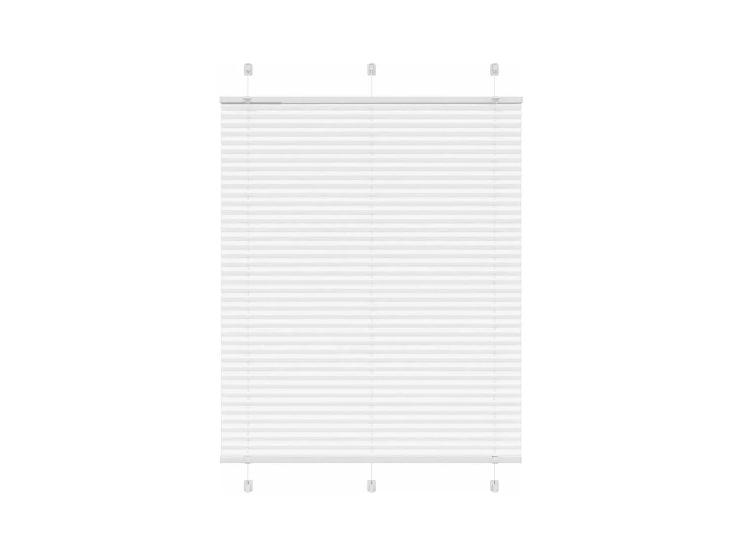 Tenda plissettata bianca 110x150cm larghezza tessuto 109,4cm poliestere