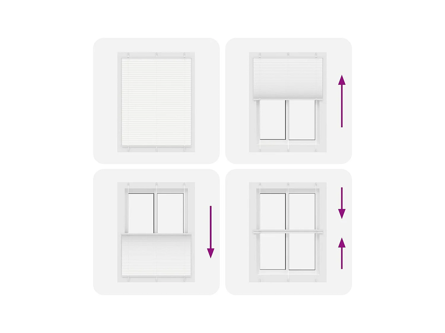 Tenda plissettata bianca 110x150cm larghezza tessuto 109,4cm poliestere