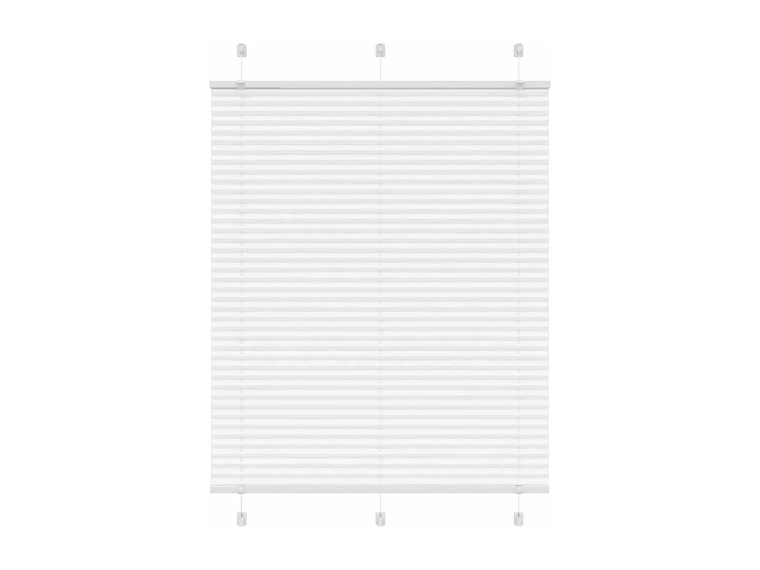 Witte plisségordijn 110x150cm stofbreedte 109,4cm polyester