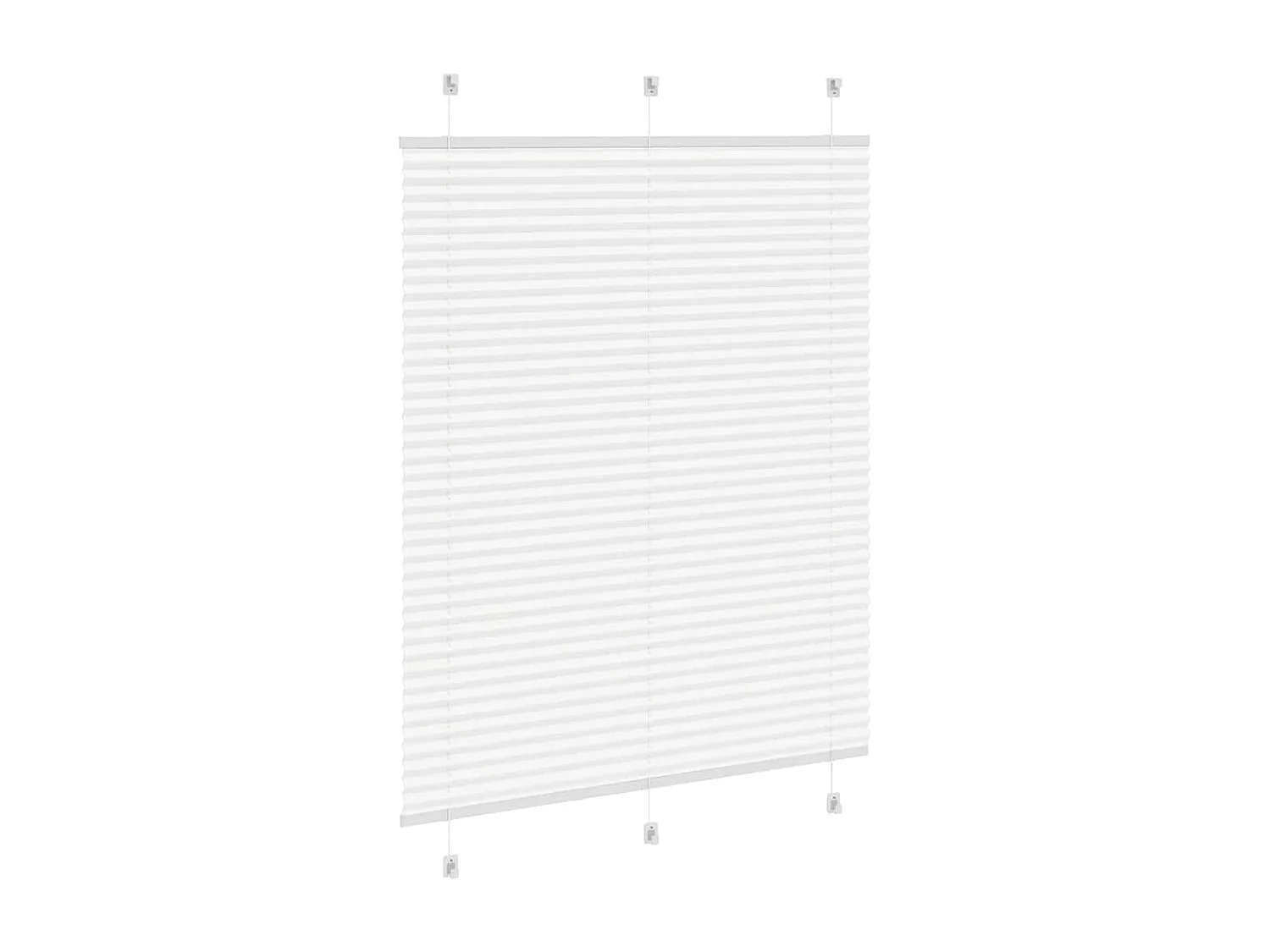 Witte plisségordijn 110x150cm stofbreedte 109,4cm polyester