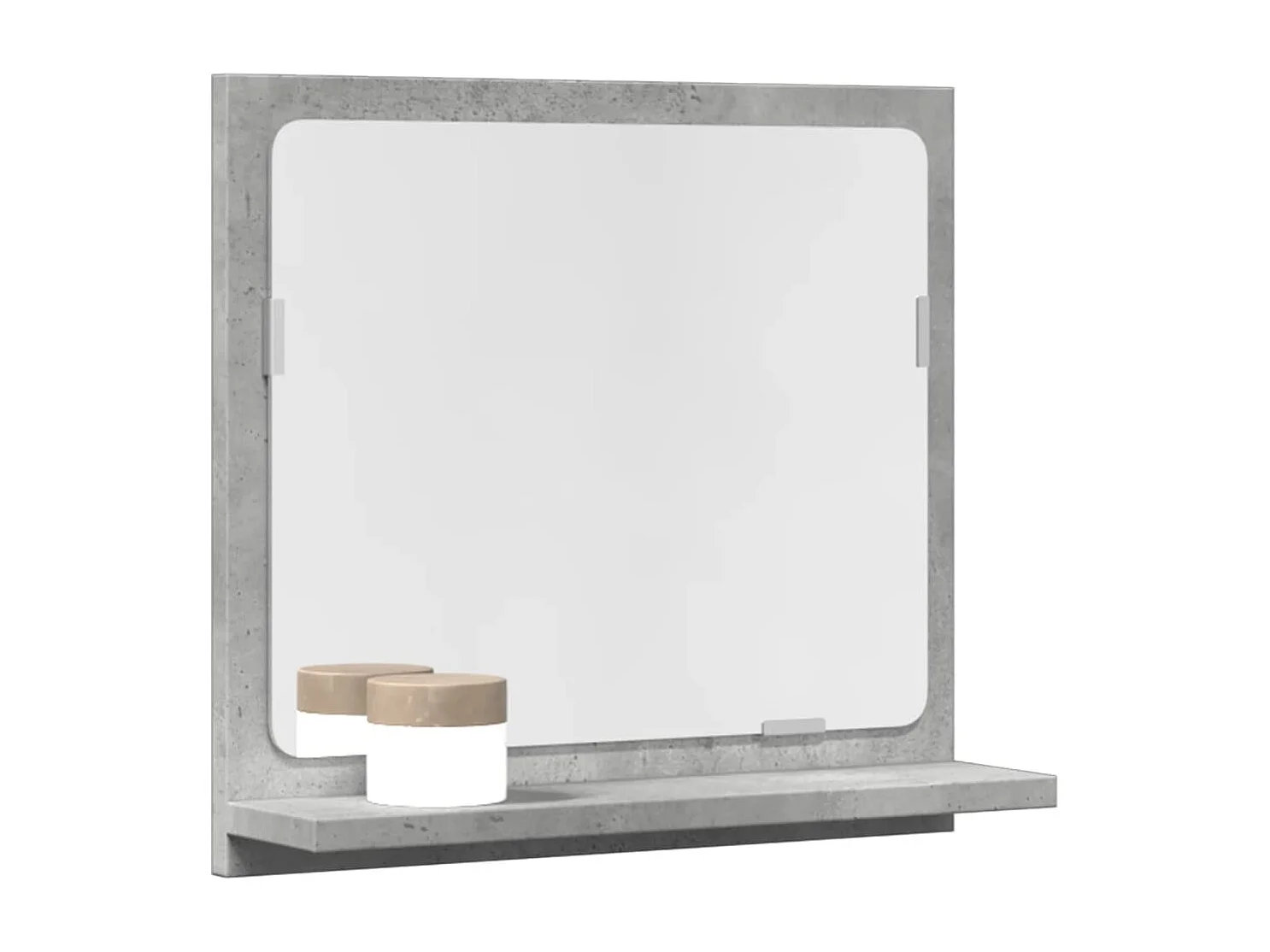 Armoire à miroir de salle de bain gris béton bois d'ingénierie