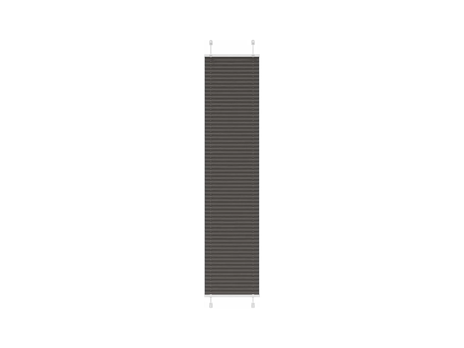 Store plissé noir 45x200 cm largeur du tissu 44,4 cm polyester