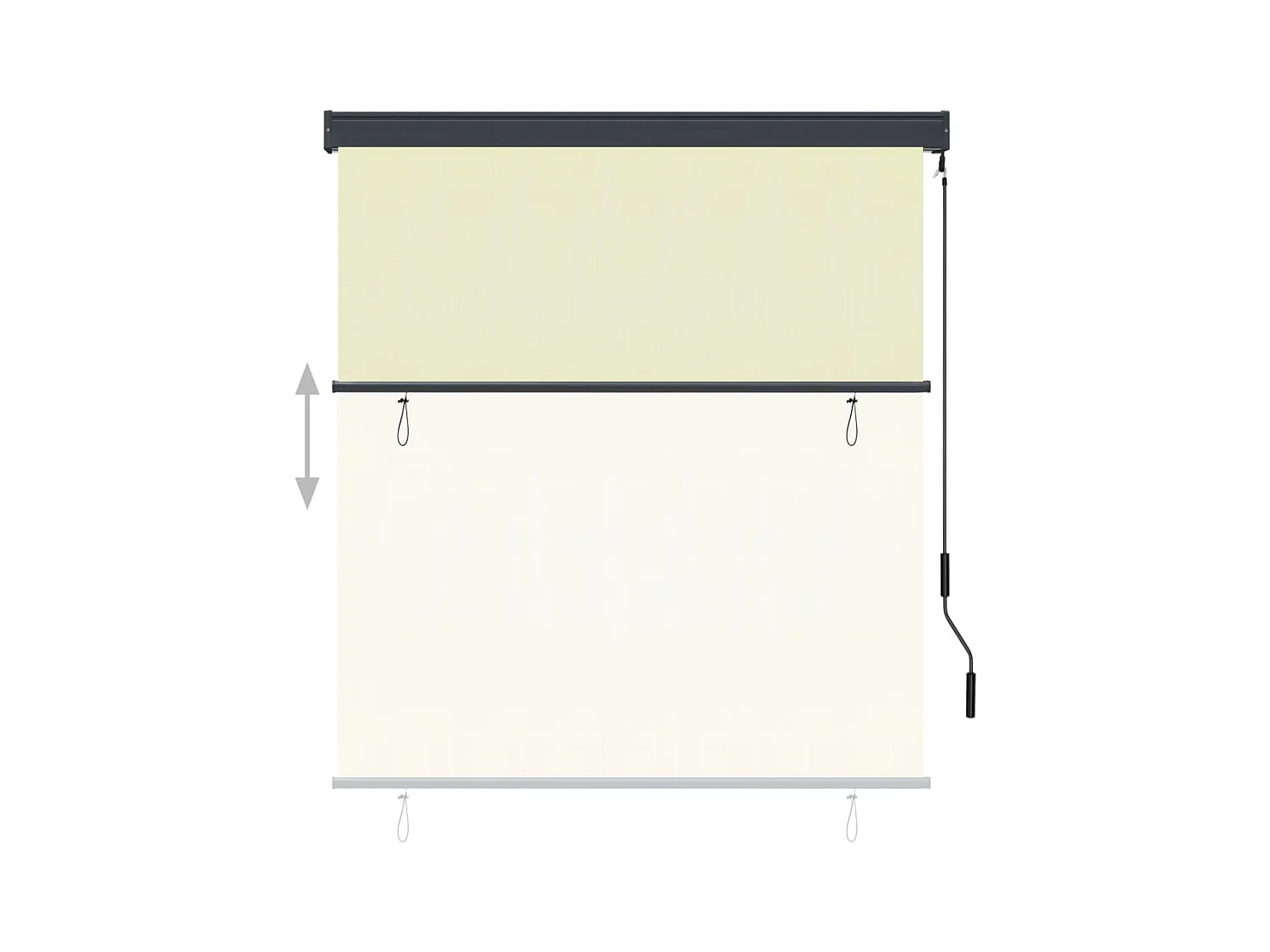 Buitenrolgordijn 140 x 250 cm Crème
