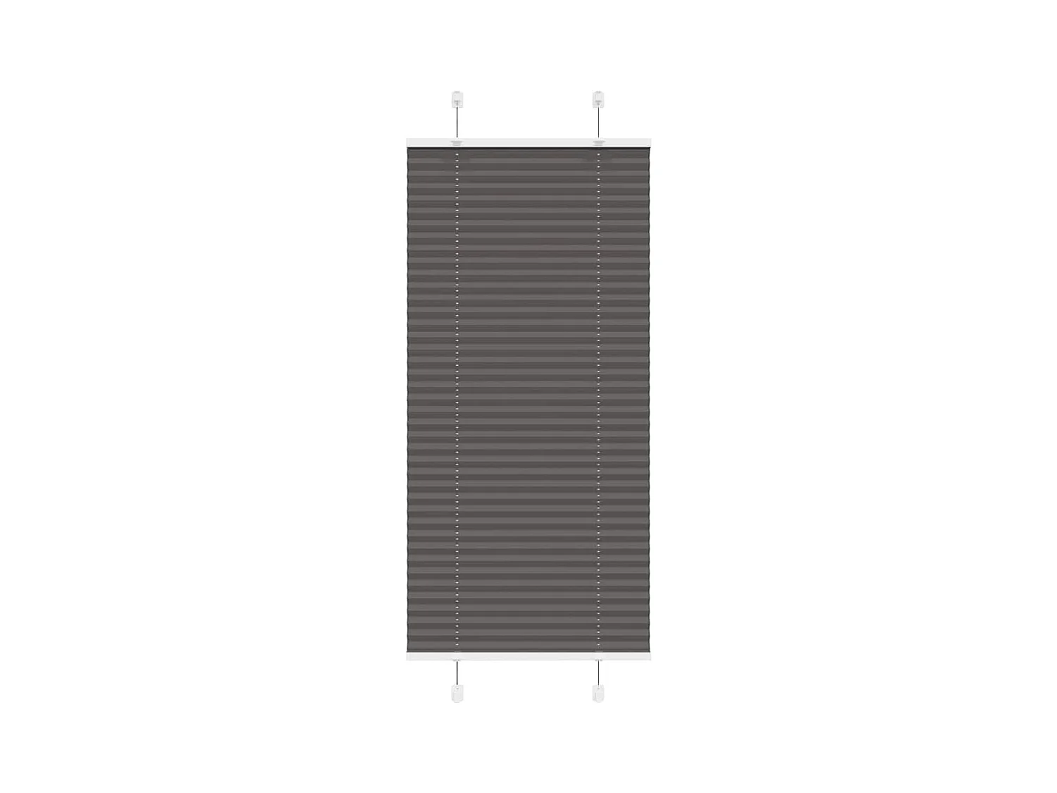 Store plissé noir 55x150 cm largeur du tissu 54,4 cm polyester