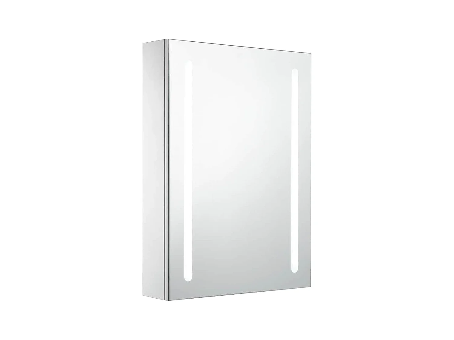 Mobiletto bagno con specchio LED 50x13x70 cm