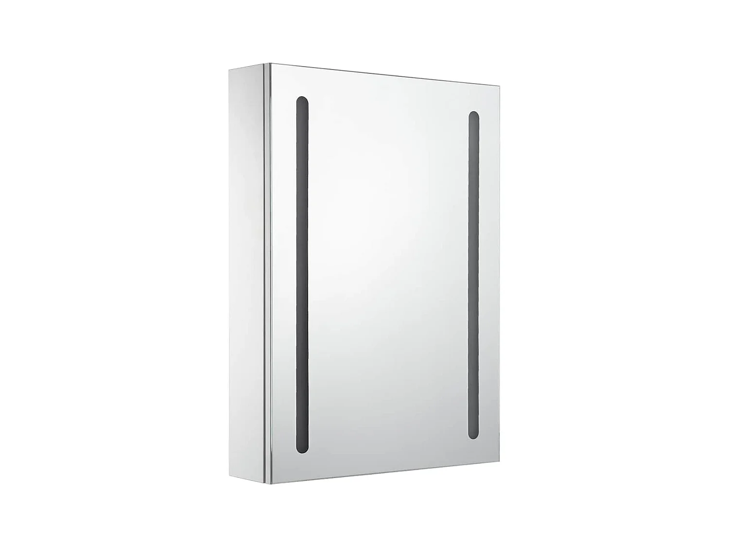 Mobiletto bagno con specchio LED 50x13x70 cm