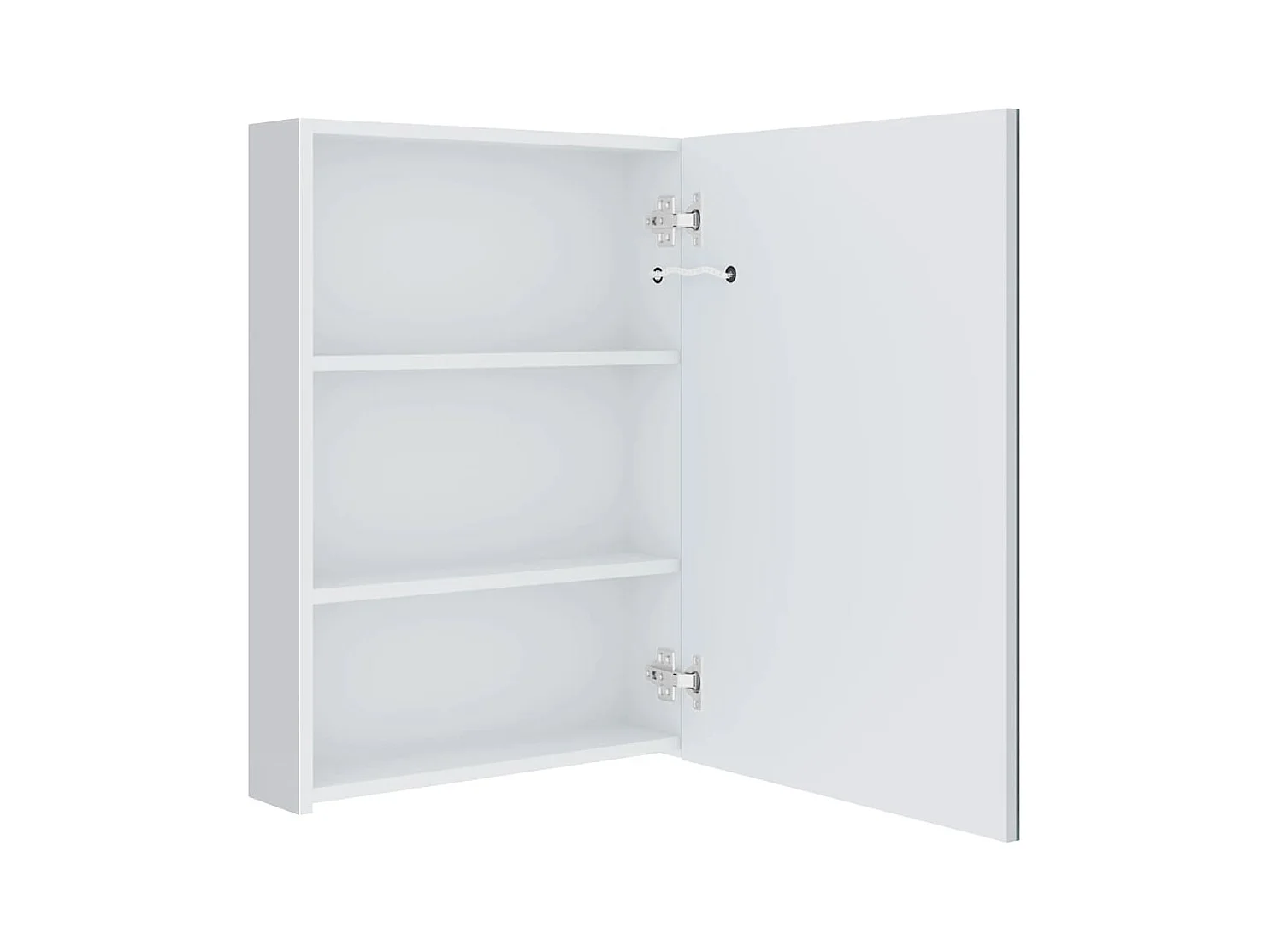 Mobiletto bagno con specchio LED 50x13x70 cm