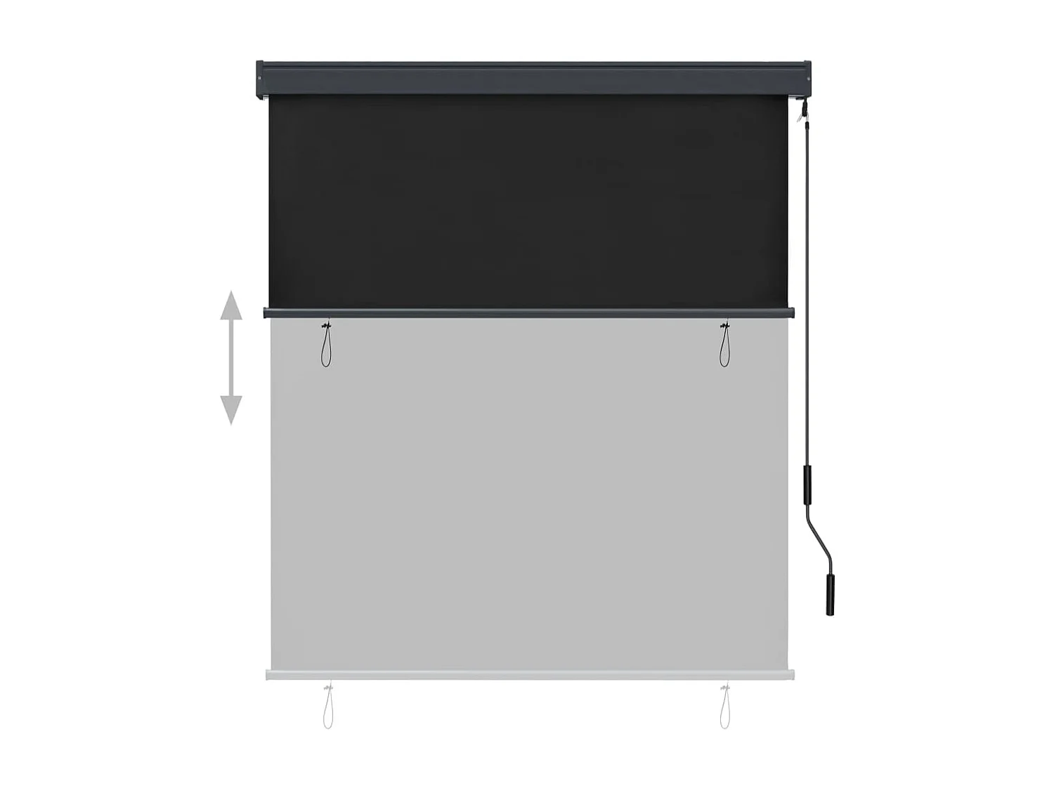 Store roulant d'extérieur 140 x 250 cm Anthracite