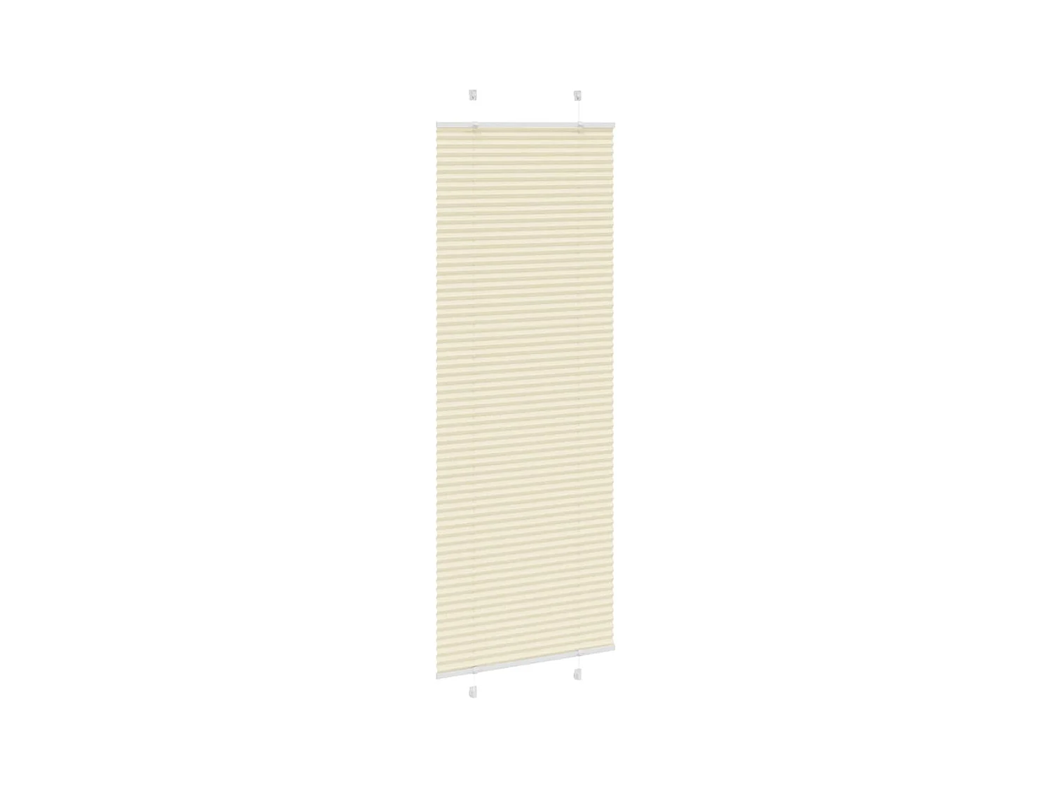 Tenda plissettata color crema 80x200 cm larghezza tessuto 79,4 cm poliestere