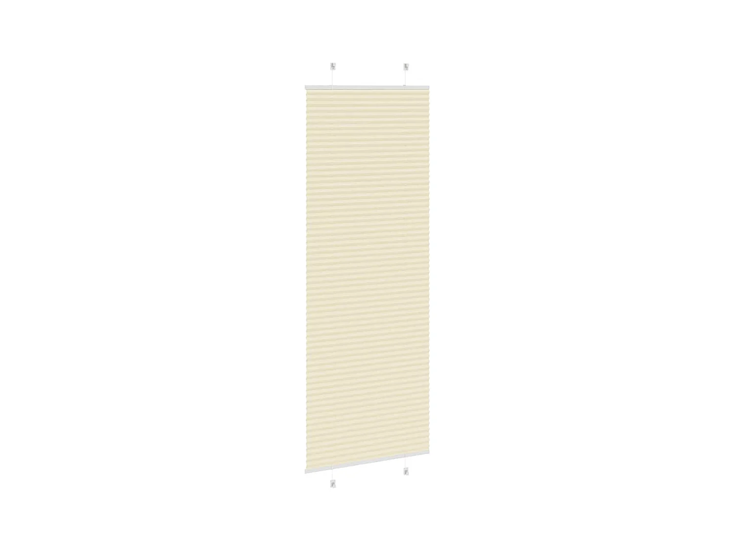 Tenda plissettata color crema 80x200 cm larghezza tessuto 79,4 cm poliestere