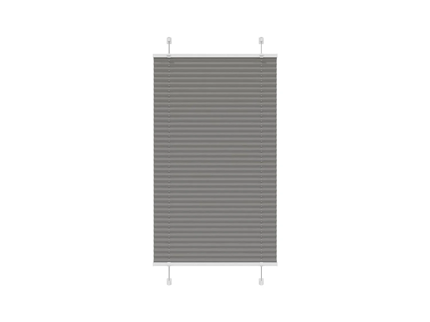 Tenda plissettata antracite 70x100 cm larghezza tessuto 69,4 cm