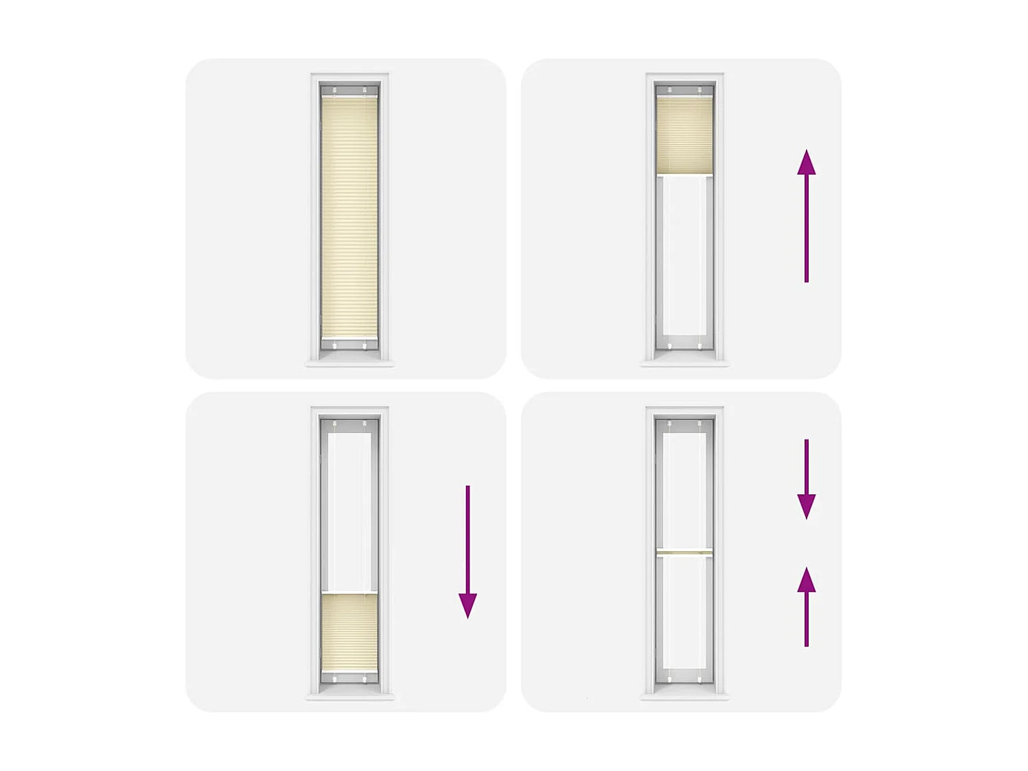 Store plissé crème 45x200 cm largeur du tissu 44,4 cm polyester