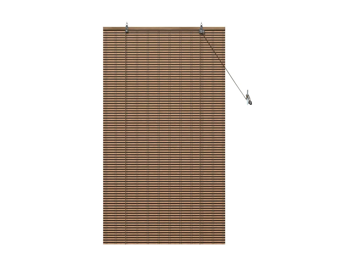 Stores et Occultants avec des rideaux Marron 80 x 160 cm Bambou