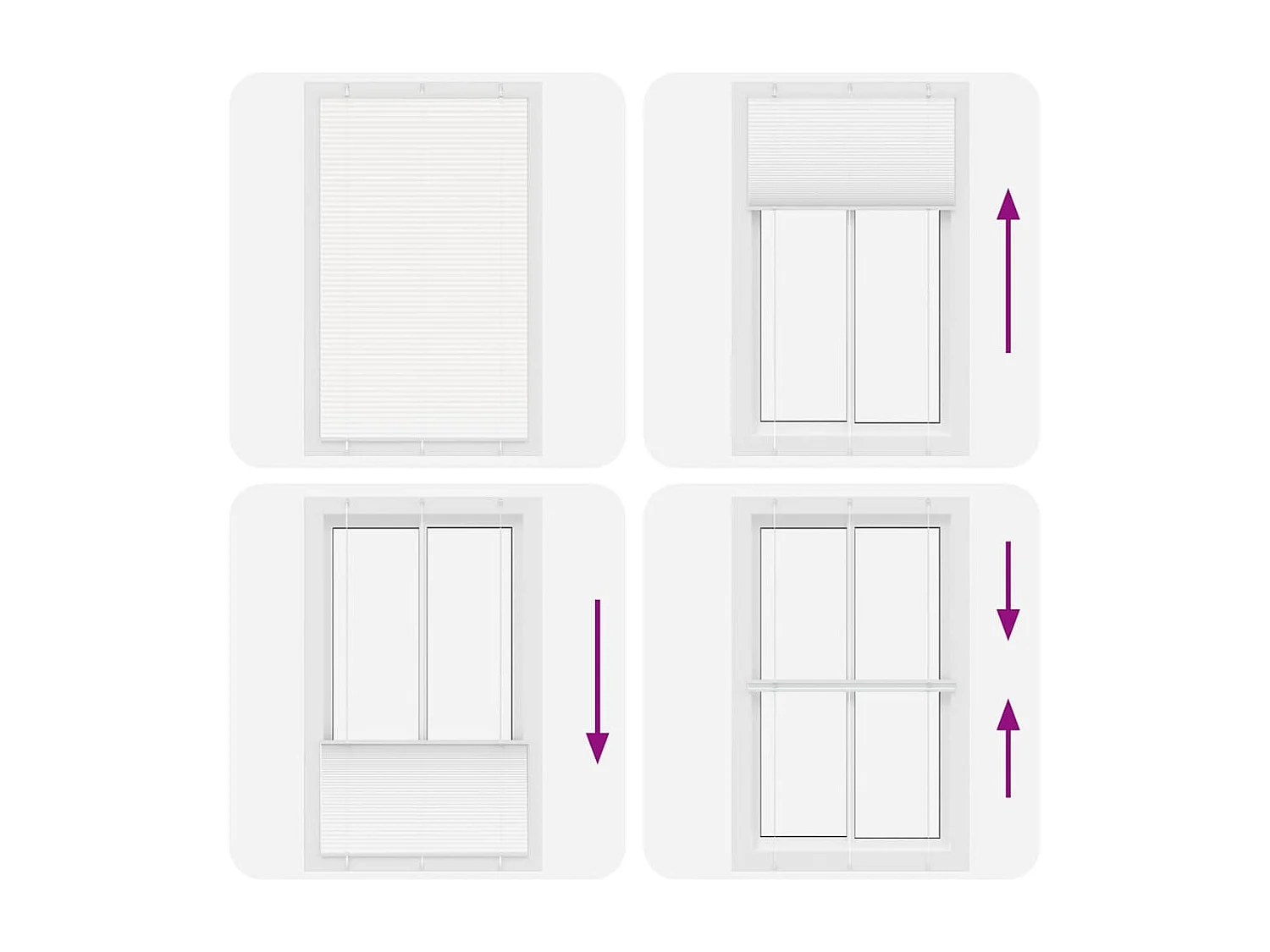 Estor plisado blanco 120x200cm ancho tela 119,4cm poliéster