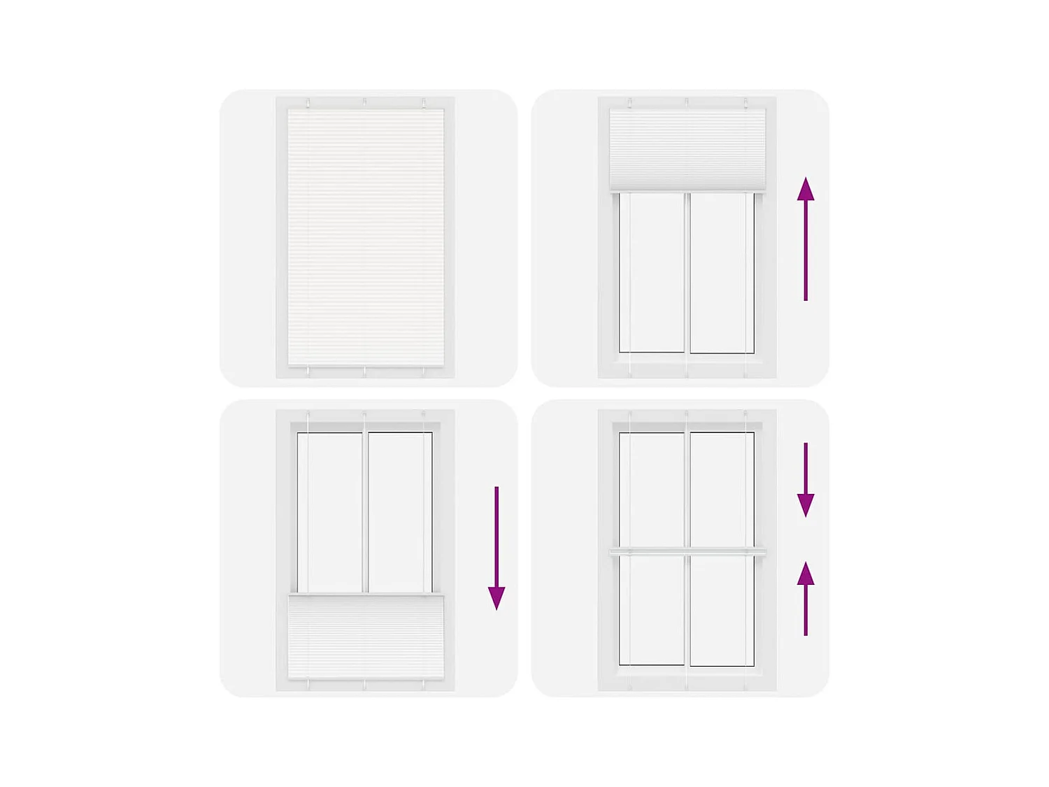 Store plissé blanc 120x200cm largeur du tissu 119,4cm polyester