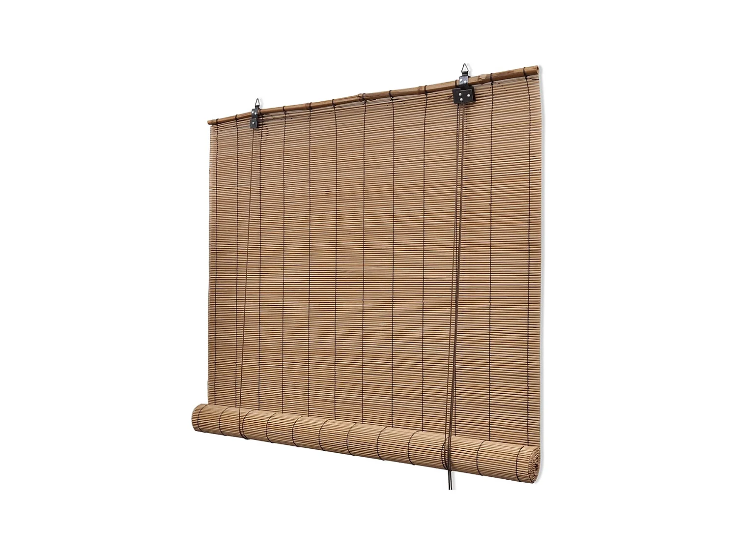 Tende a rullo in bambù 2 pezzi 150x220 cm Marrone