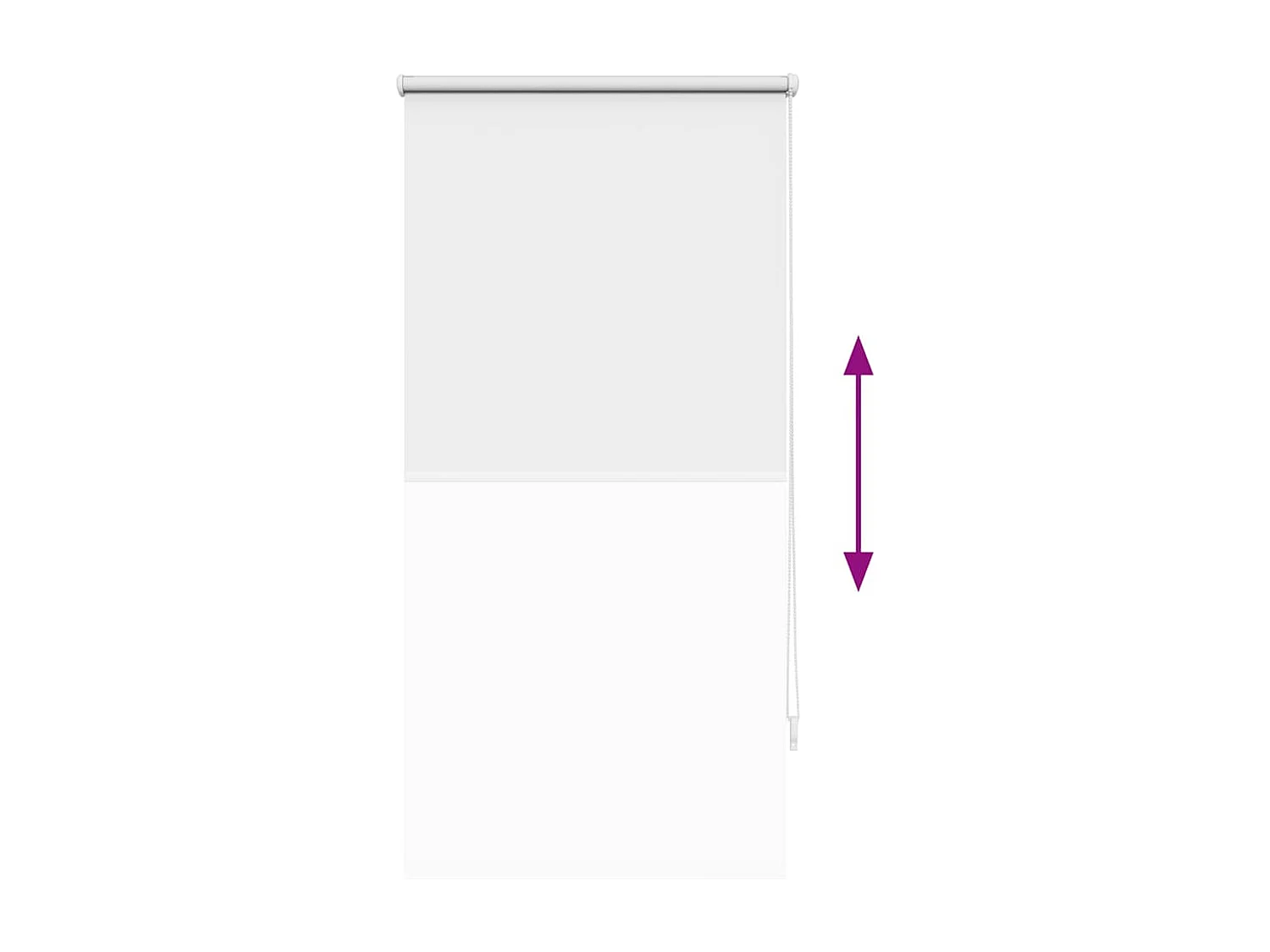 Estor enrollable opaco blanco 60 x 120 cm