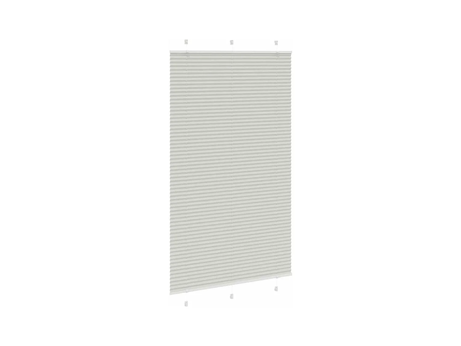 Tenda plissettata grigio chiaro 120x200cm larghezza tessuto 119,4cm