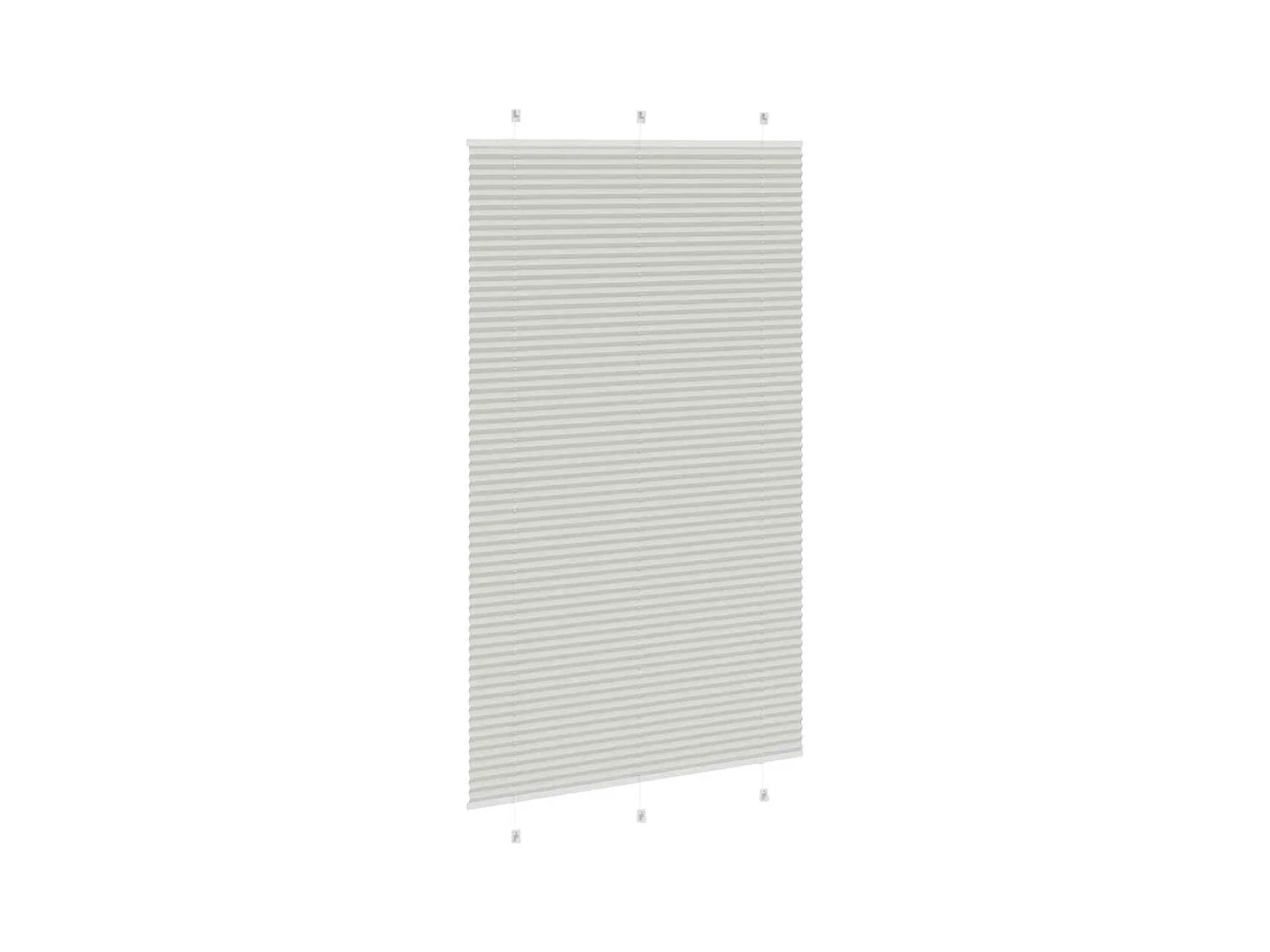 Tenda plissettata grigio chiaro 120x200cm larghezza tessuto 119,4cm